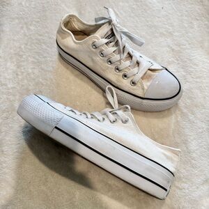 [Converse] White Platform Sneakers